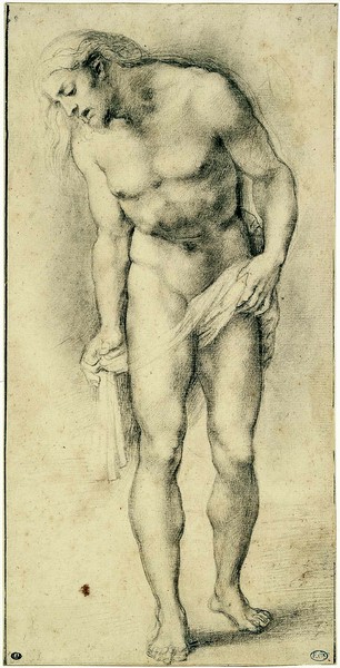Le baroque en Flandre. Rubens, Van Dyck, Jordaens : Rubens, Etude d’homme nu pour un Baptême du Christ © Lukas art in Flandres
